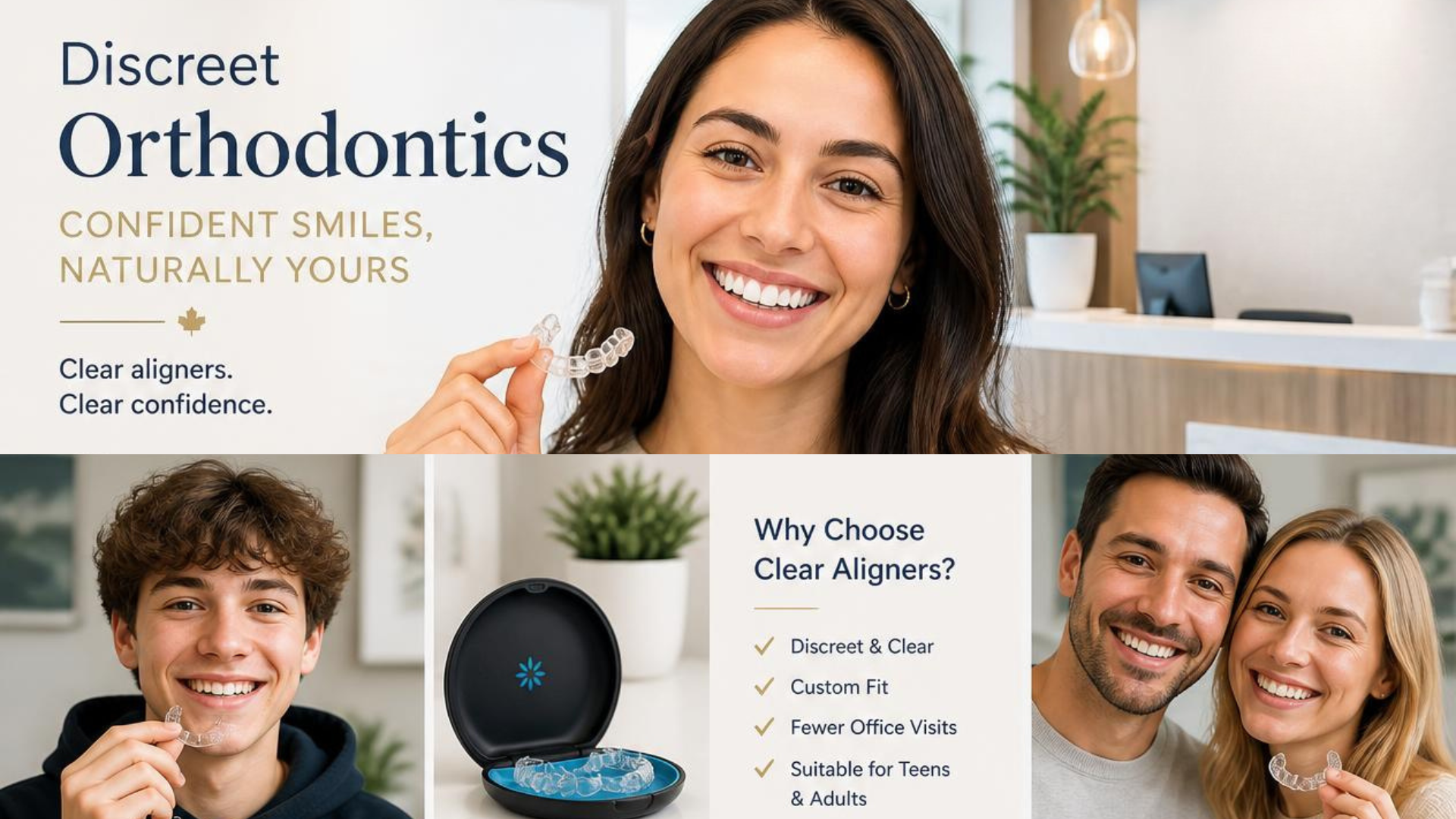Discreet Orthodontics in Oakville: Clear Aligners for Active Adults and Teens